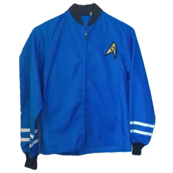 Vintage Star Trek Style Mr Spock Outerspace Style Windbreaker Jacket READ - Picture 8 of 8